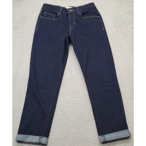Levi's Skinny Jeans Womens 4 Blue Denim Mid Rise Red Tab Cuffed‎ Ankle Stretch